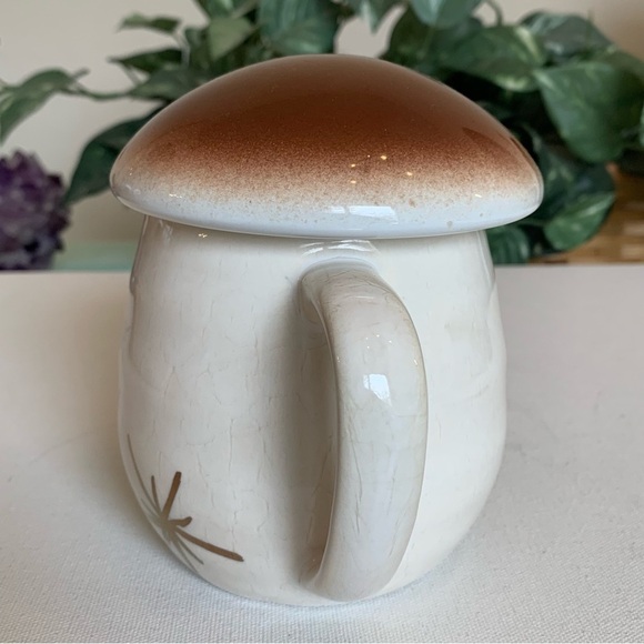 Atomic Starburst Mug Cup W Mushroom Lid Chrissy Teigen Stoneware Coffee Tea 18oz - Picture 4 of 13